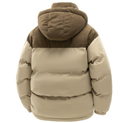 Men's Quilted Winter Jacket with Hood - Warm & Windproof