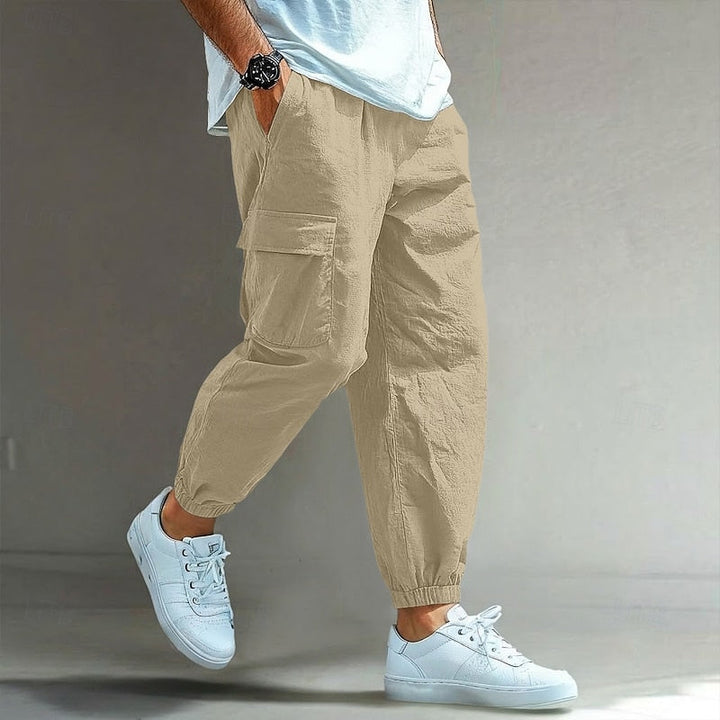 Men's Relaxed Cargo Pants in khaki, Comfortable Everyday Wear