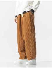 Men's Relaxed Corduroy Pants - Soft Texture Modern Style - Brown