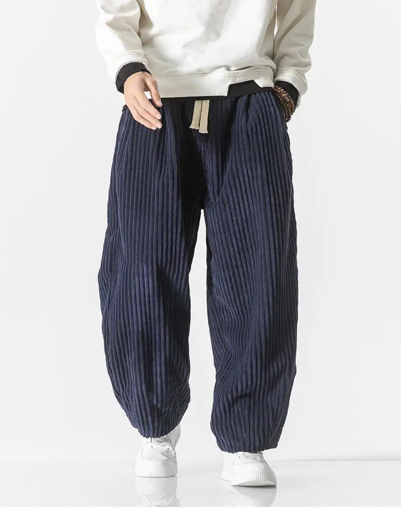 Men's Relaxed Corduroy Pants - Soft Texture Modern Style