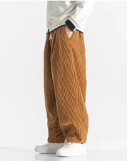 Men's Relaxed Corduroy Pants - Soft Texture Modern Style