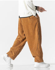 Men's Relaxed Corduroy Pants - Soft Texture Modern Style