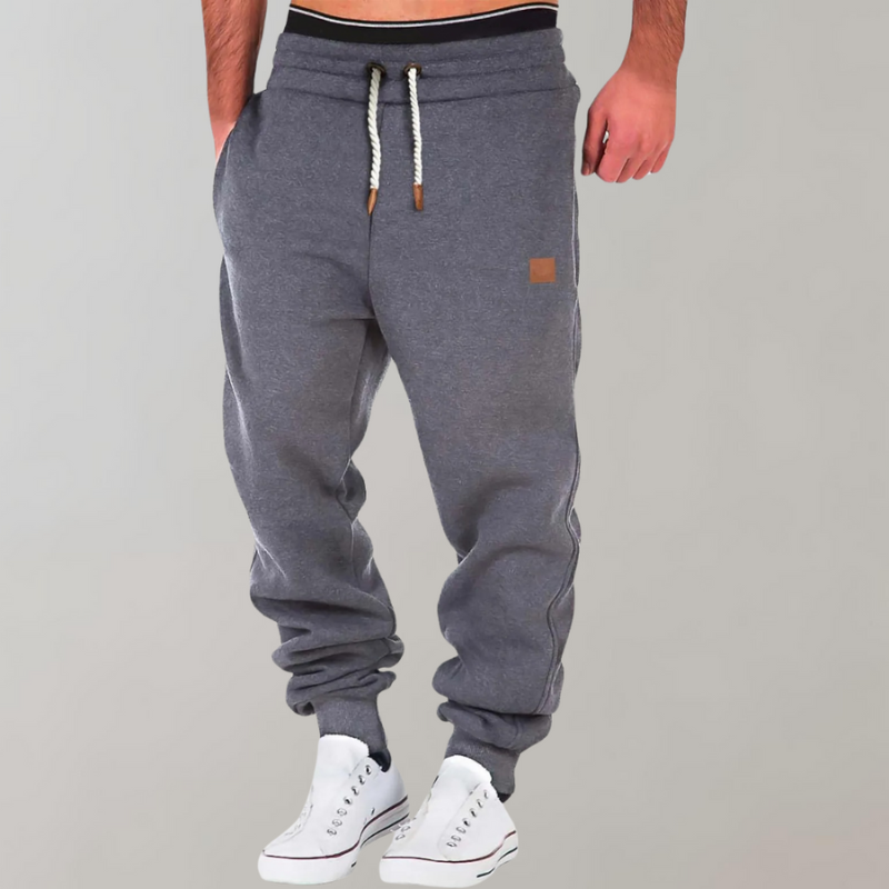 Men's Relaxed Fit Joggers with Drawstring - Casual Comfort - Charcoal