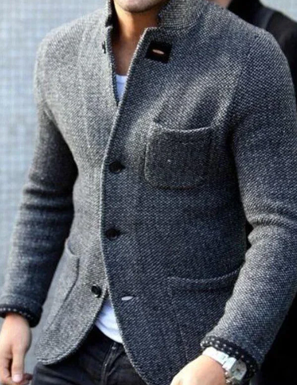 Men's Retro Vest - Classic Tailored Design - Grey