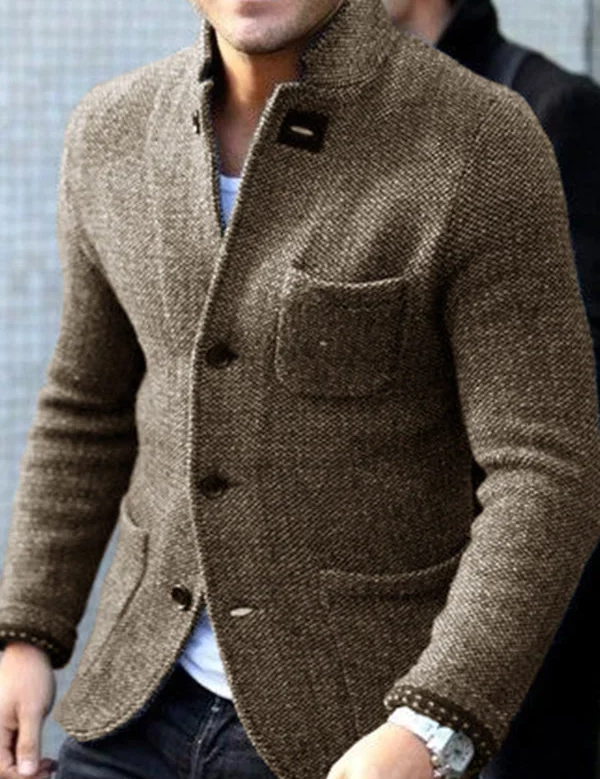 Men's Retro Vest - Classic Tailored Design - Khaki