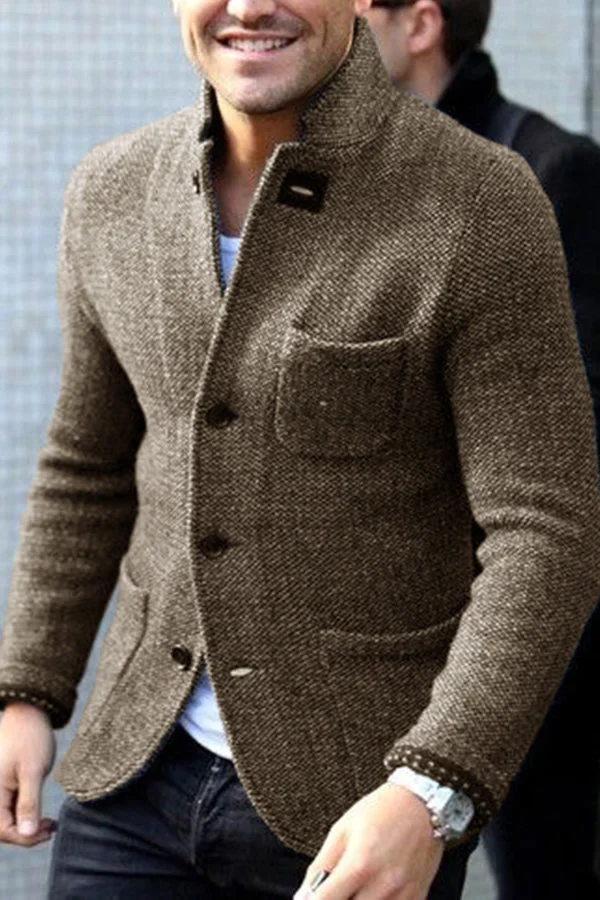 Men's Retro Vest - Classic Tailored Design - Khaki