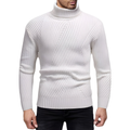 Men's Ribbed Turtleneck Sweater - Modern Warm Knit