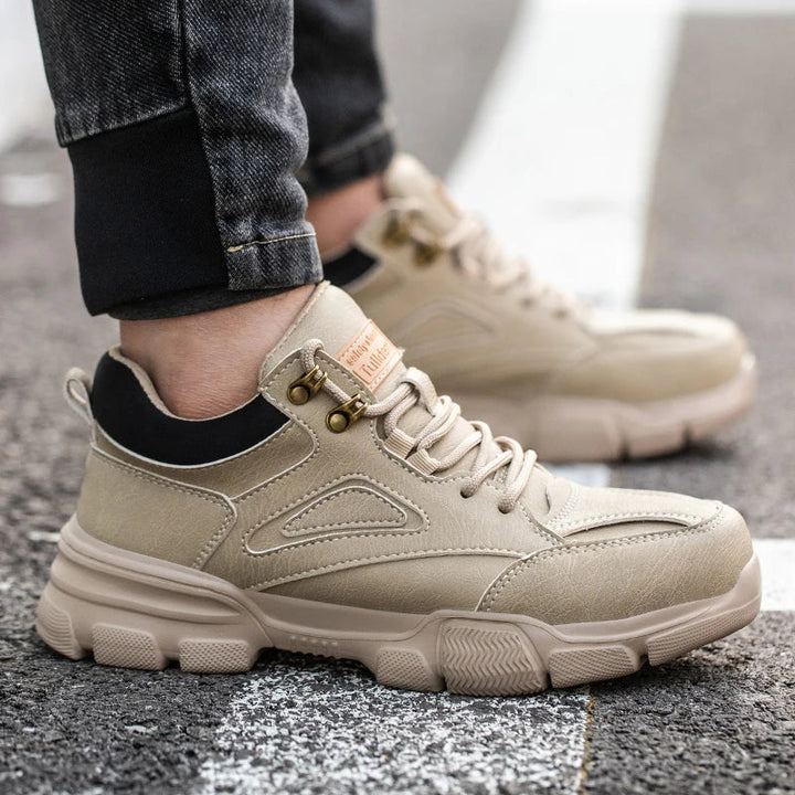 Men's Safety Shoes - Straight Fit Low Cut - Beige