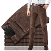 Men's Slim Fit Chinos - Monaco Style Trousers - Brown