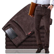 Men's Slim Fit Chinos - Monaco Style Trousers - Dark Brown