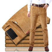 Men's Slim Fit Chinos - Monaco Style Trousers - Khaki