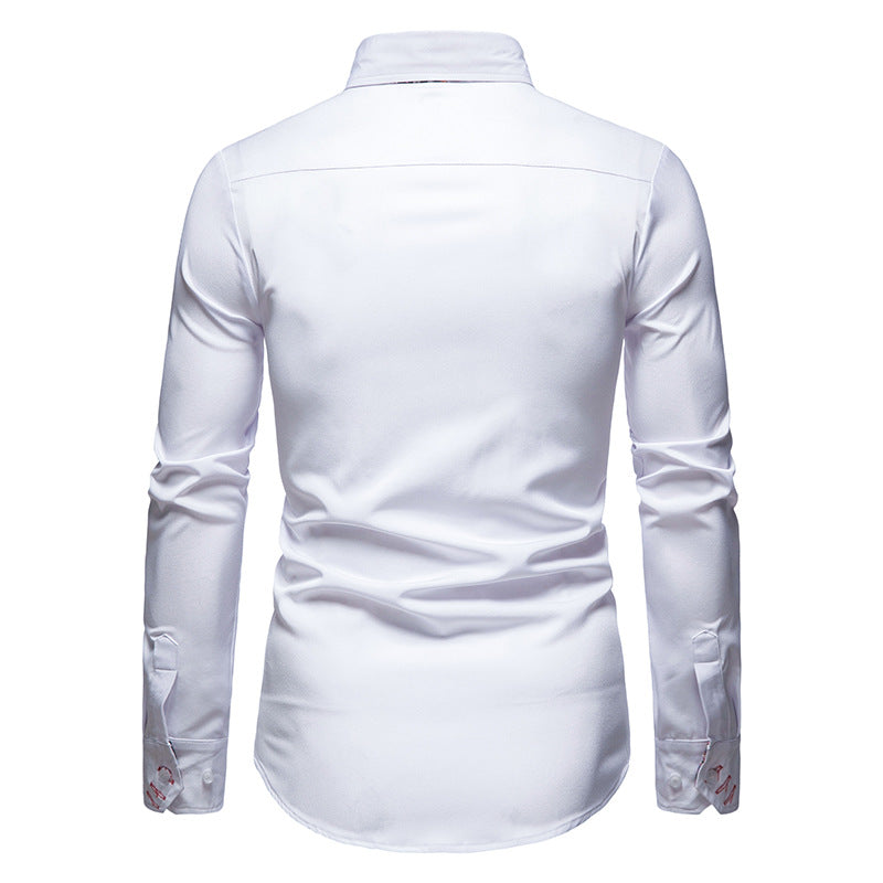 Men's Slim Fit Cotton Shirt - Modern Paisley Print