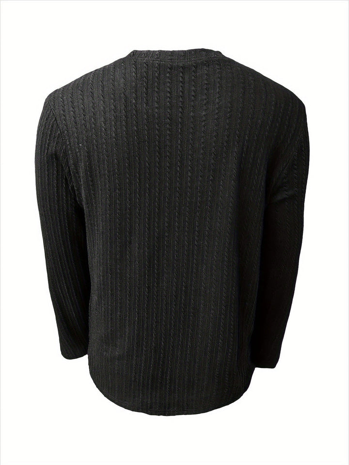 Men's Slim Fit Long Sleeve T-Shirt - Stretch Comfort