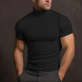 Men's Slim Fit T-Shirt - Ribbed Collar Casual