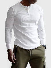 Men's Slim Fit Ribbed Shirt - Modern Casual Style