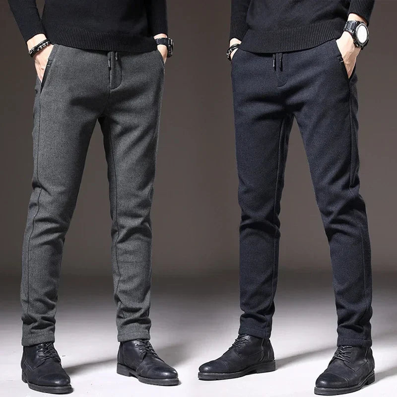 Men's Slim Fit Stretch Chinos - Modern Casual Trousers