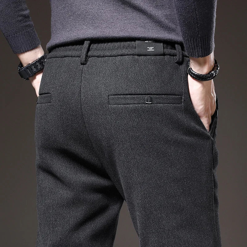 Men's Slim Fit Stretch Chinos - Modern Casual Trousers