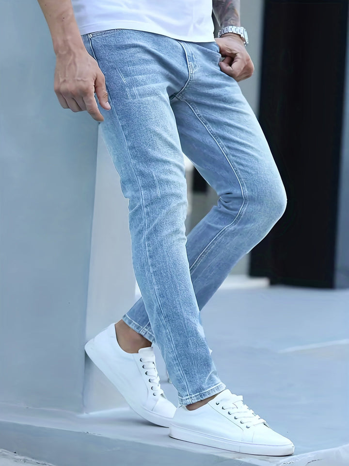 Men's Slim Fit Stretch Jeans - Modern Casual Denim