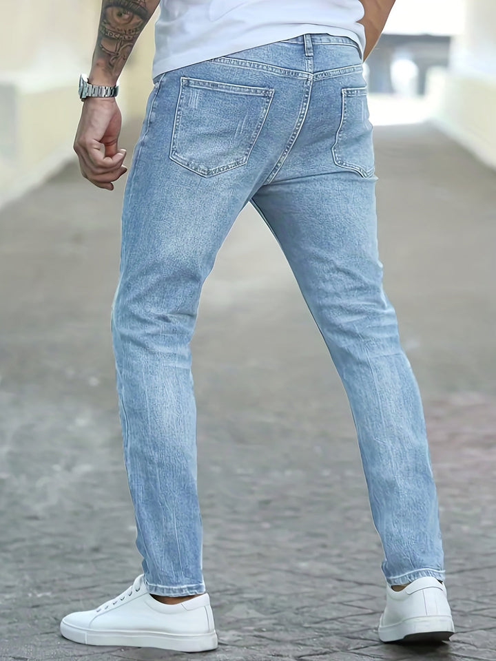 Men's Slim Fit Stretch Jeans - Modern Casual Denim