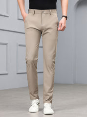 Men's Slim Fit Stretch Pants - Timeless Casual Style - Khaki