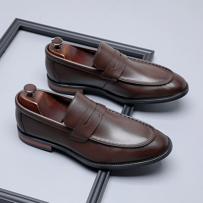 Men's Slip-On Loafers - Classic Dress Shoe - Brown
