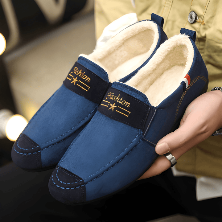 Men's Slip-On Loafers - Lightweight Winter Comfort - Blue