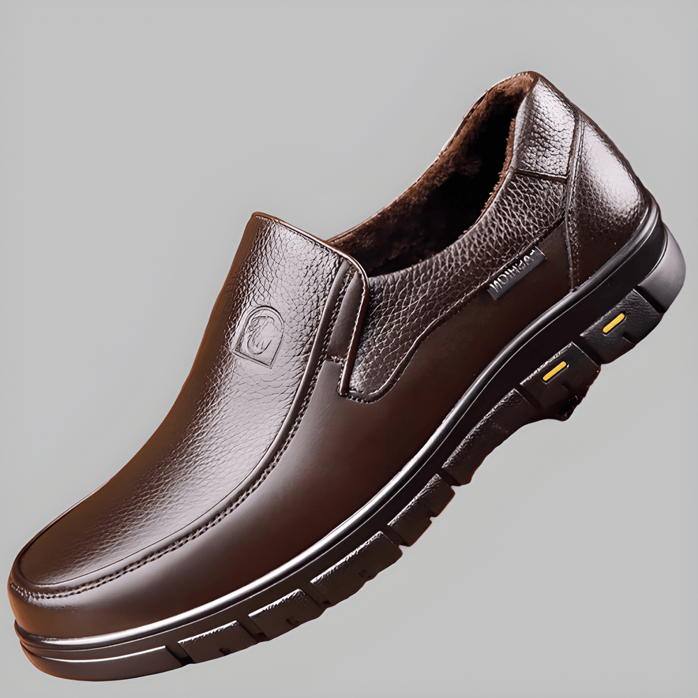 Men's Slip-On Shoes - Comfortable Everyday Loafers - Brown