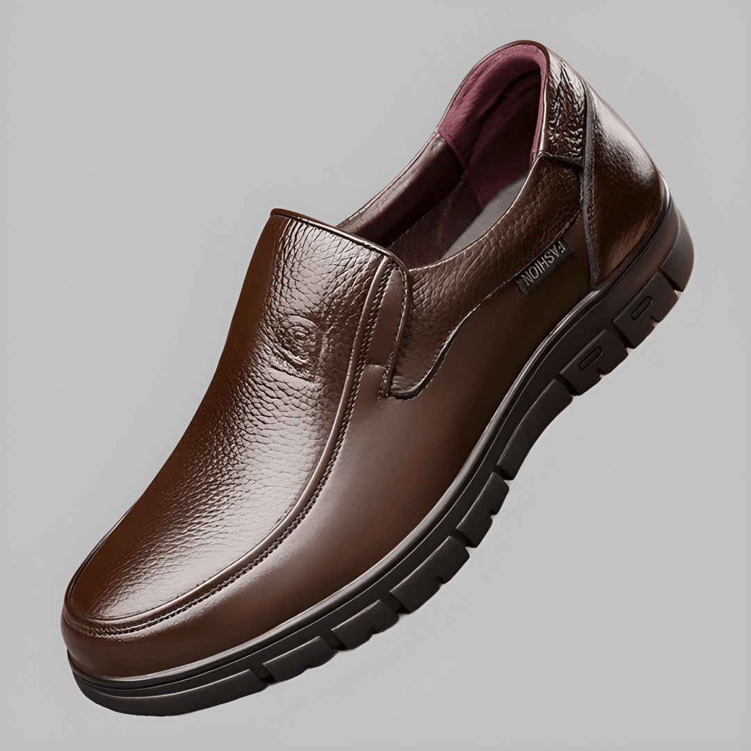Men's Slip-On Shoes - Comfortable Everyday Loafers - Brown
