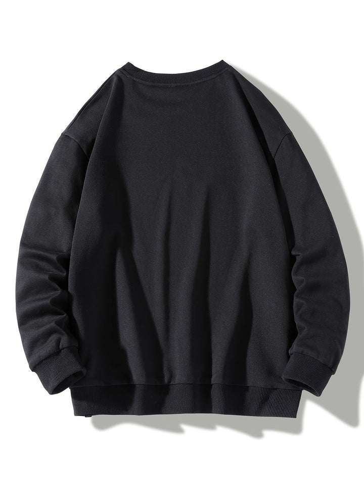 Men's Solid Crew Neck Sweatshirt - Casual Everyday Wear
