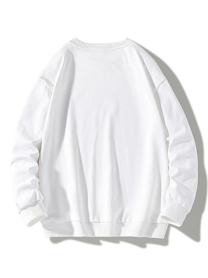 Men's Solid Crew Neck Sweatshirt - Casual Everyday Wear