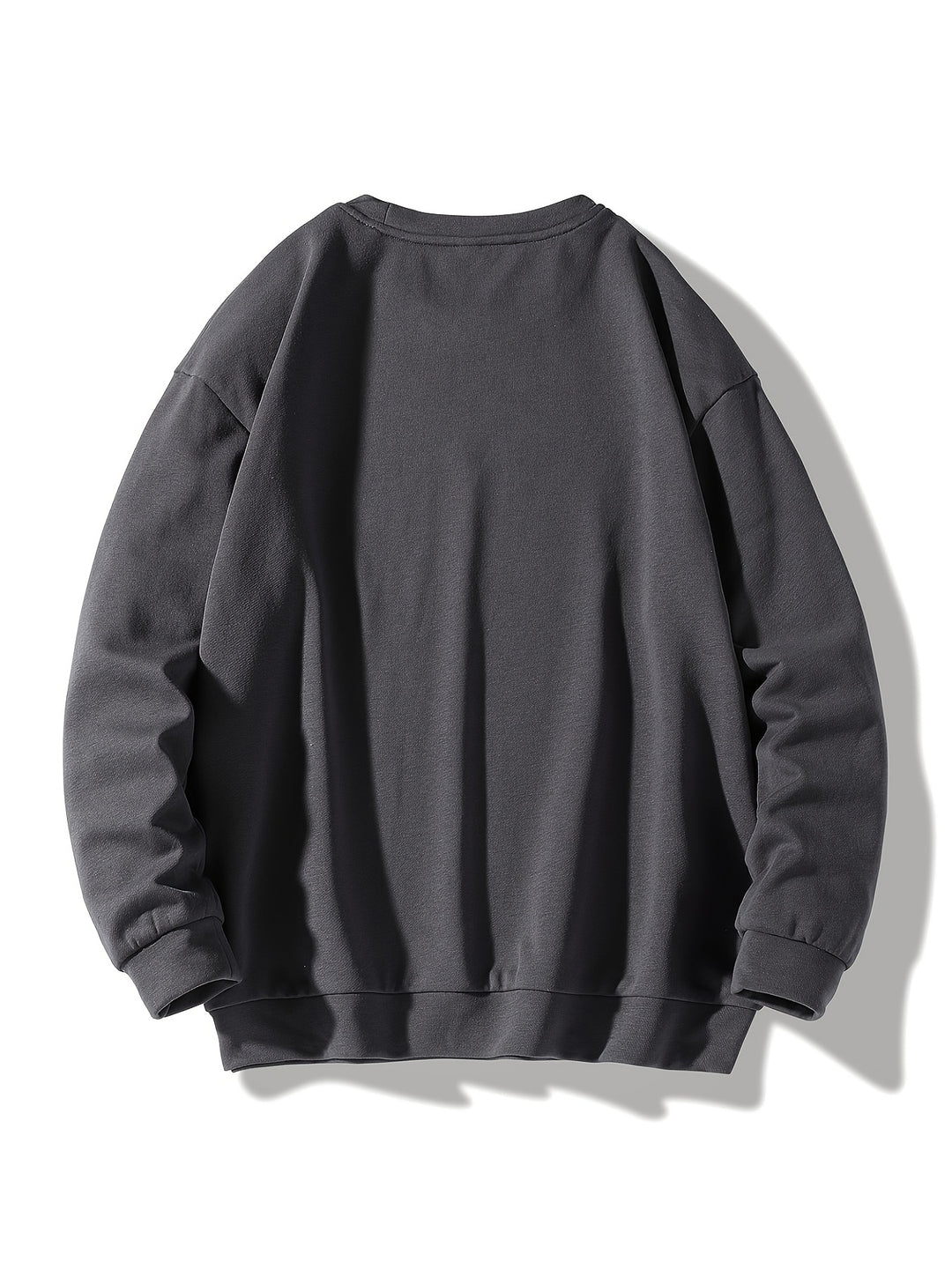 Men's Solid Crew Neck Sweatshirt - Casual Everyday Wear