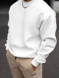 Men's Solid Crew Neck Sweatshirt - Casual Everyday Wear