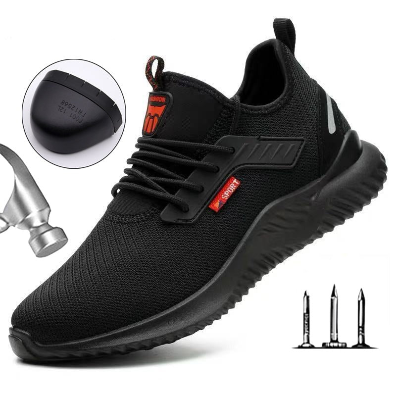 Men's Steel Toe Work Shoes - Comfortable Safety Sneakers