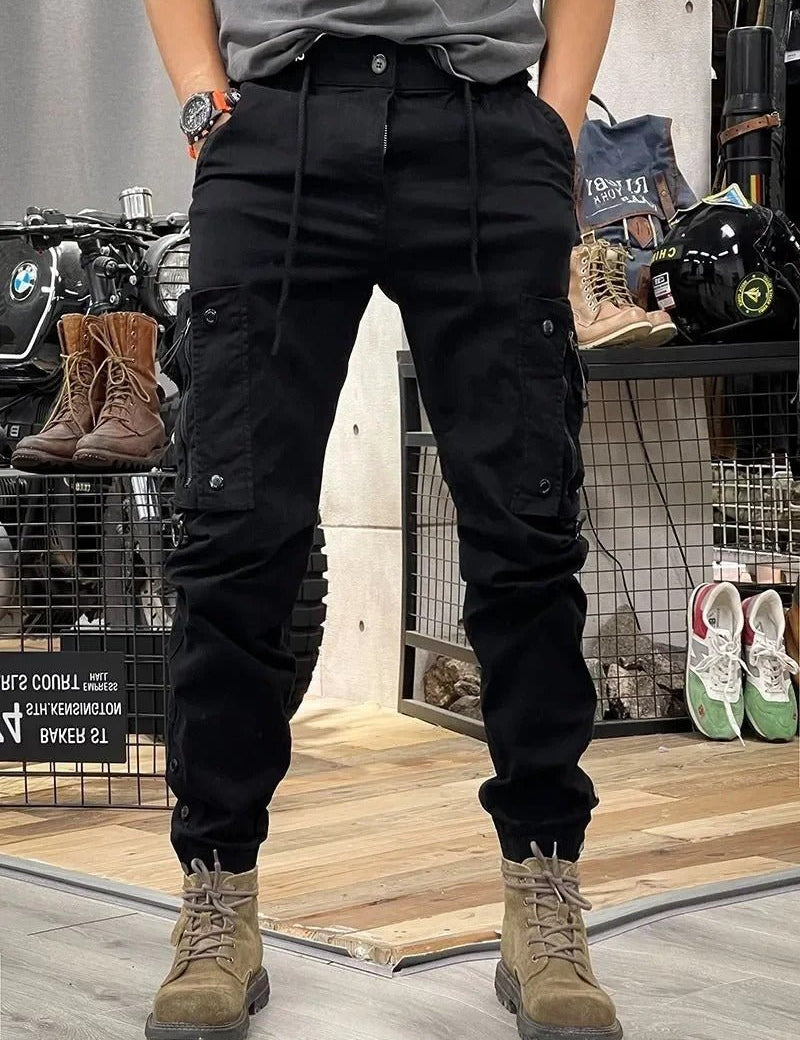 Men's Stretch Cargo Pants - Durable & Comfortable - Black 2