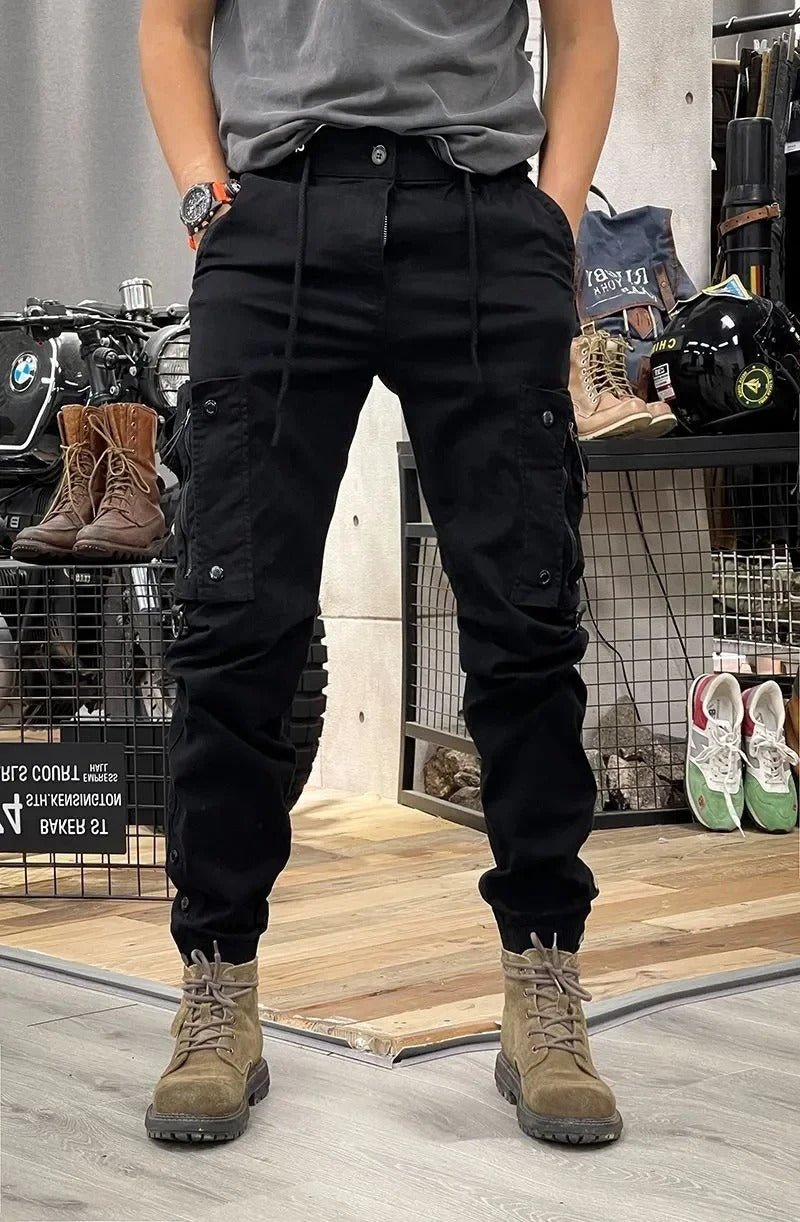 Men's Stretch Cargo Pants - Durable & Comfortable - Black 2