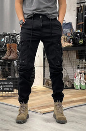 Men's Stretch Cargo Pants - Durable & Comfortable - Black 2