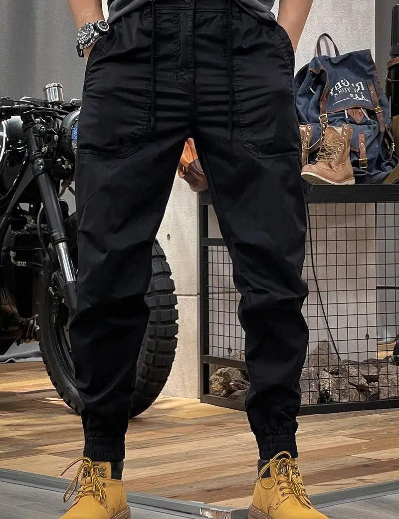 Men's Stretch Cargo Pants - Durable & Comfortable - Black
