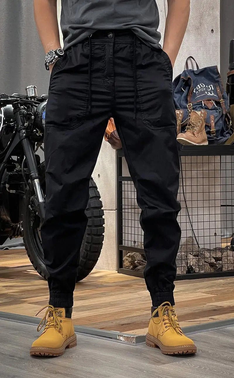 Men's Stretch Cargo Pants - Durable & Comfortable - Black
