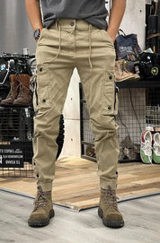 Men's Stretch Cargo Pants - Durable & Comfortable - Khaki 2