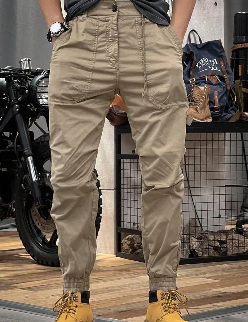 Men's Stretch Cargo Pants - Durable & Comfortable - Khaki