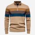 Men's Striped Crew Neck Sweater - Casual Comfort