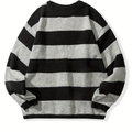 Men's Striped Crew Neck Sweater - Casual Knit