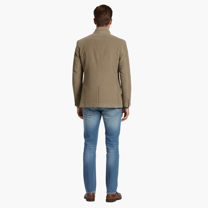 Men's Structured Blazer with Button Closure - Classic Fit