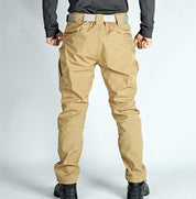 Men's Tactical Cargo Pants - Durable Work Trousers - Beige
