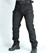 Men's Tactical Cargo Pants - Durable Work Trousers - Black