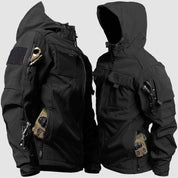 Men's Tactical Winter Jacket - Warm & Functional Outdoor Coat - Black