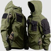 Men's Tactical Winter Jacket - Warm & Functional Outdoor Coat - Green