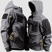 Men's Tactical Winter Jacket - Warm & Functional Outdoor Coat - Grey