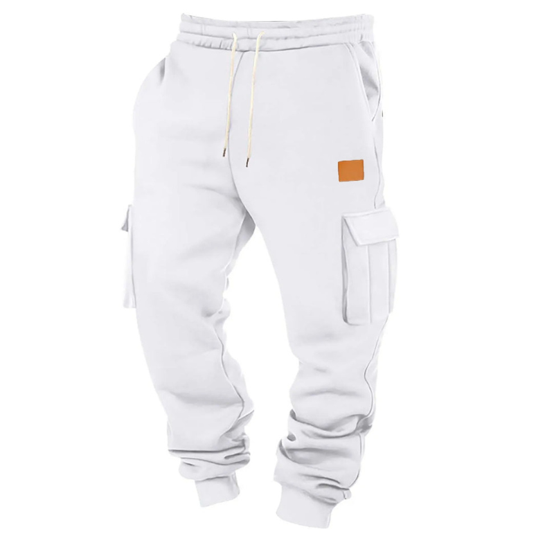 Men's Tapered Cargo Pants - Winter Casual Fit - White