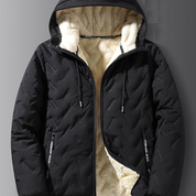 Men's Thermal Winter Jacket - Windproof Hooded Loose Fit